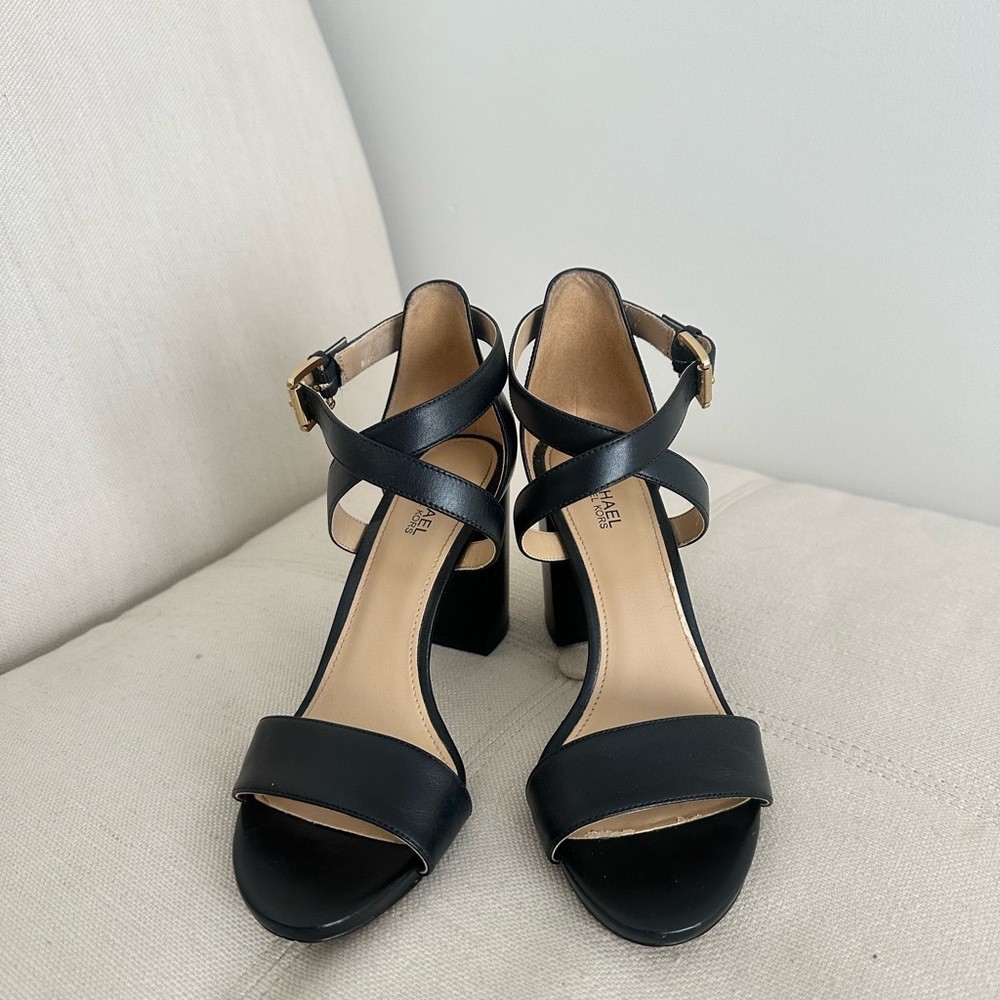 MICHAEL Michael Kors Black Strappy Heels